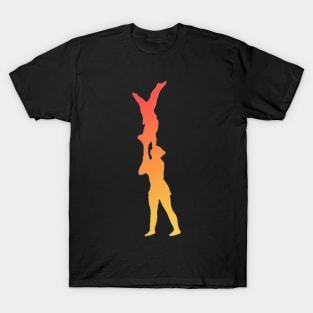 An acrobatic women’s pair doing hand to hand T-Shirt